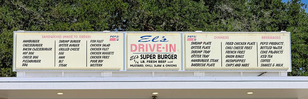 Menu for El's Drive-In | Fast Food Drive-In in Morehead City, NC